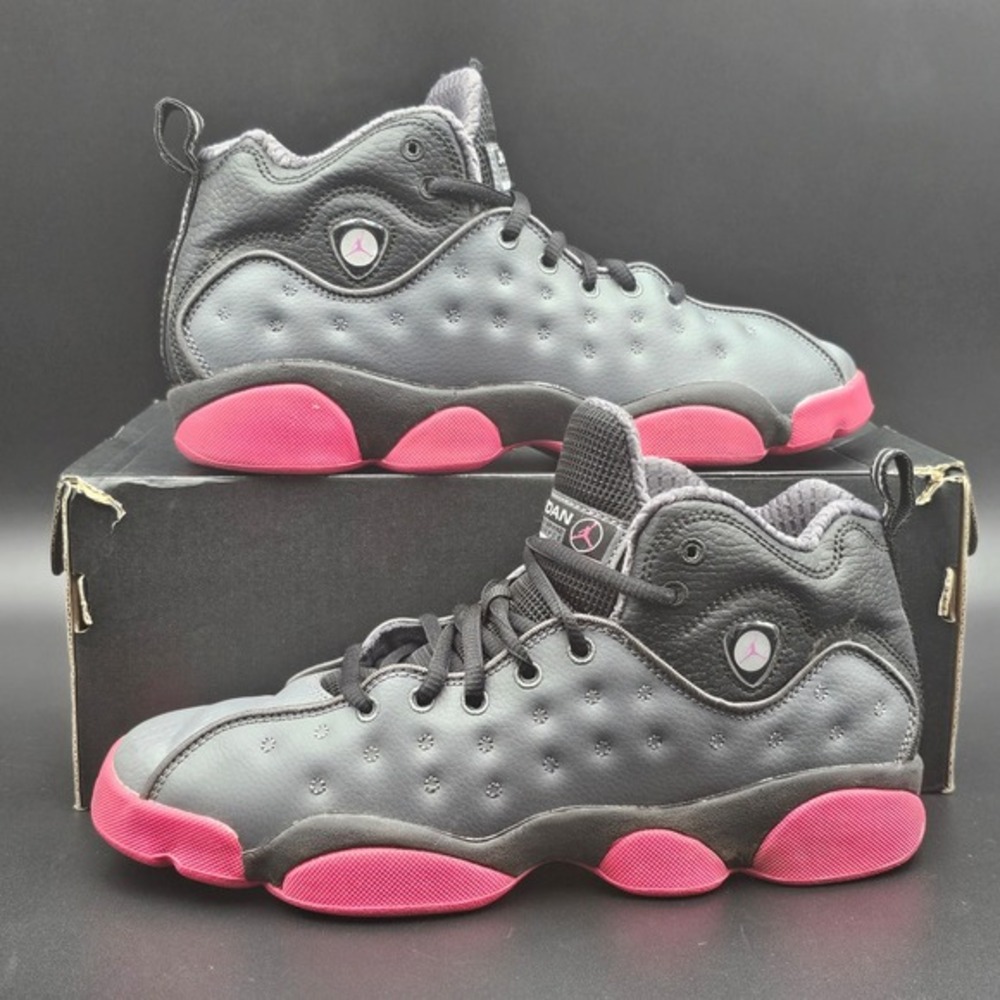 Jordan Jumpman Team II GS Dark Grey Pink Black 820276-009 boys 7Y Womens‎ 8.5